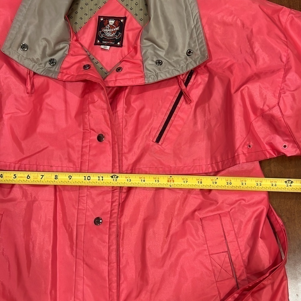 CANADIENNE vintage   rain trenchcoat size medium - Picture 9 of 10